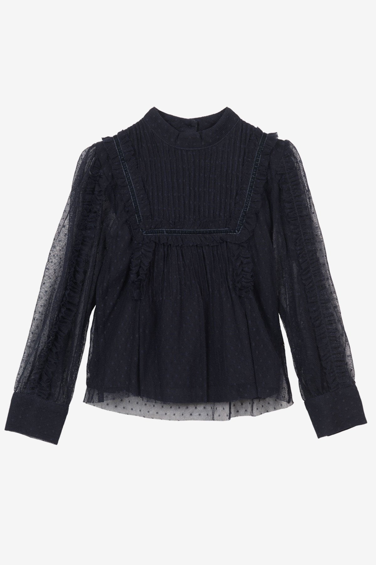 VELVETEEN - Clover Top, Blackcurrant Dot Mesh