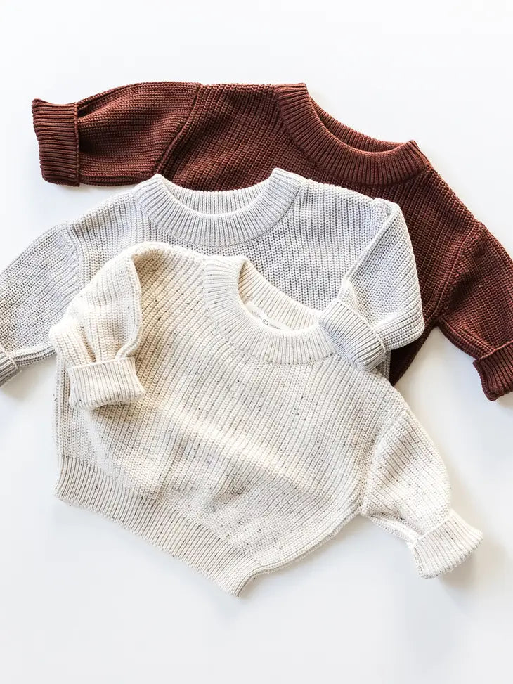 Organic Baby & Kids Dion Sweater Crew -Glacier