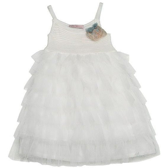 Miss Blumarine - Girls Layered White Dress