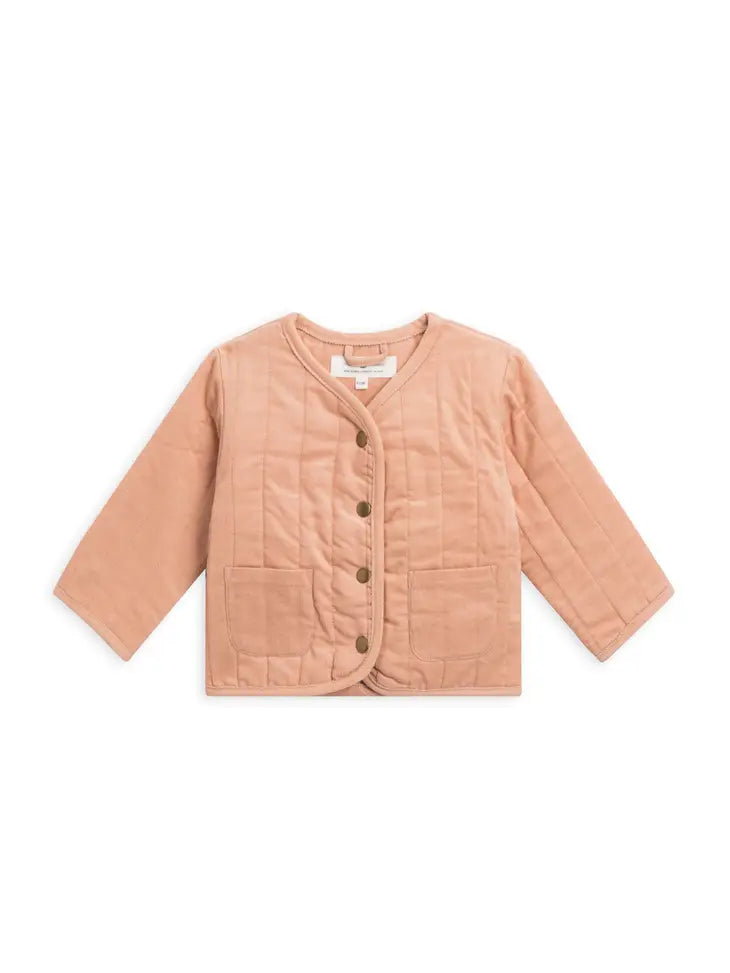 Colored Organics - Organic Baby Blake Corduroy Snap Up Front Jacket - Fawn