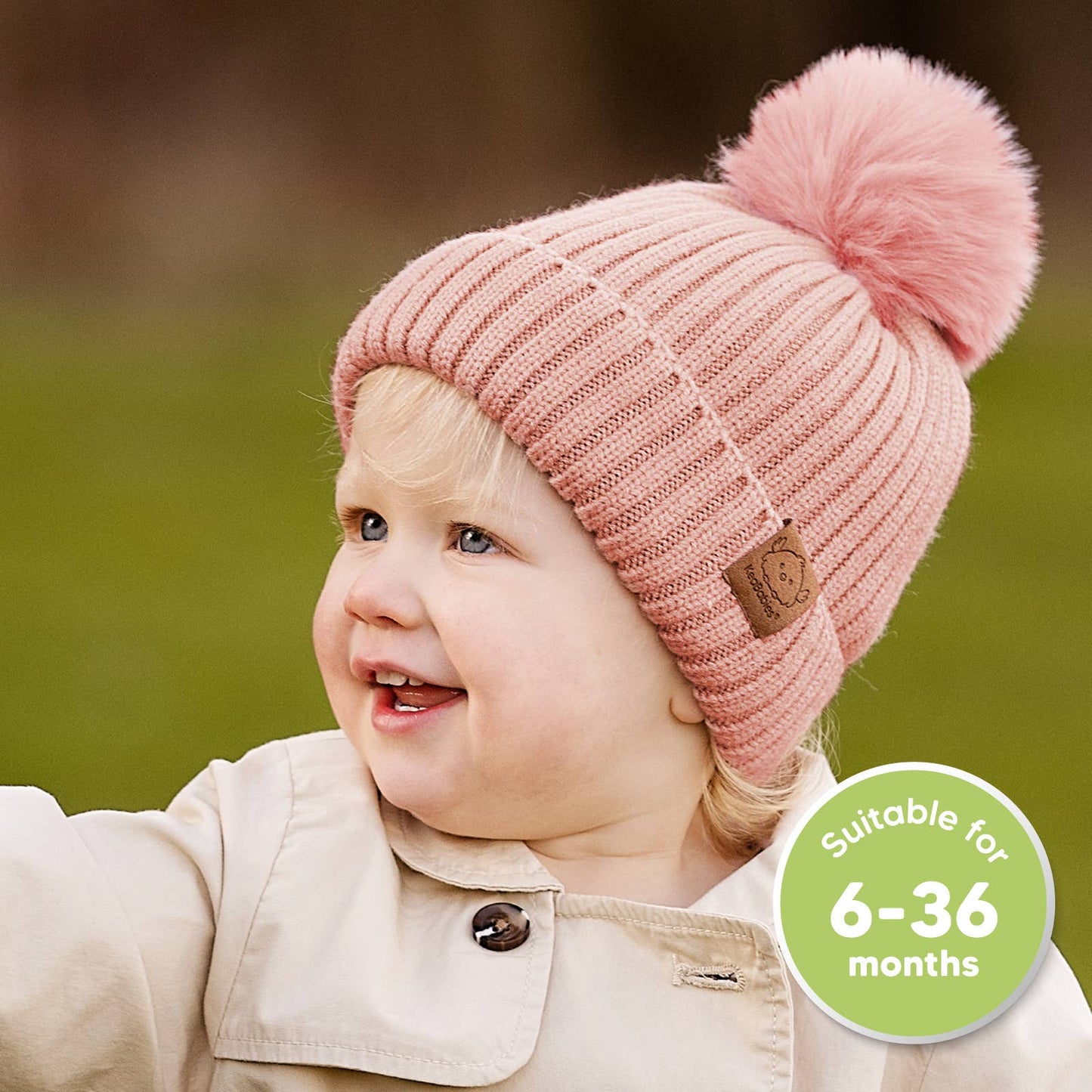 KeaBabies - KeaBabies 2-Pack Pom Knitted Beanie