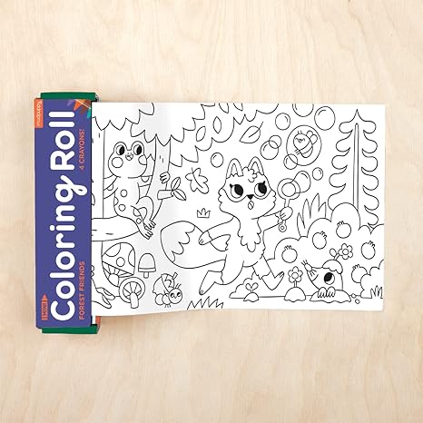 Forest Friends Mini Coloring Roll