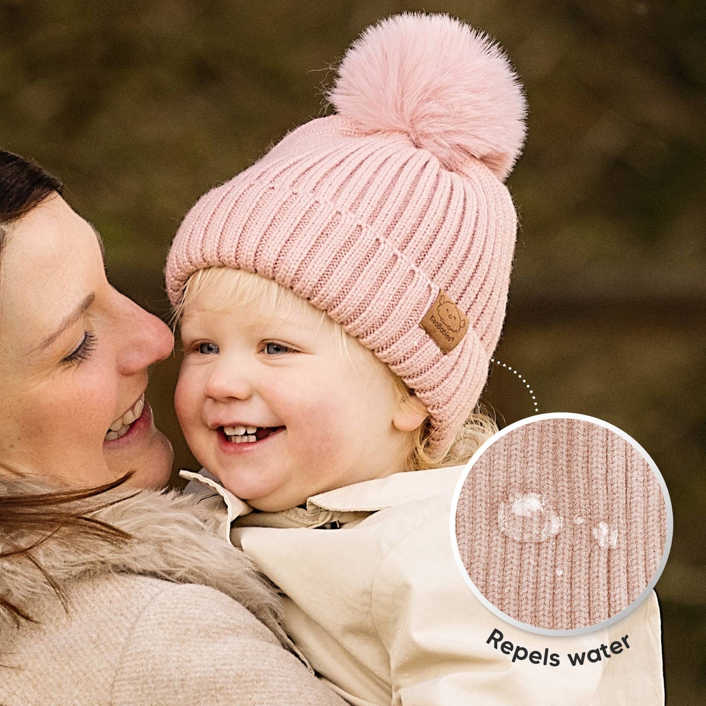 KeaBabies - KeaBabies 2-Pack Pom Knitted Beanie