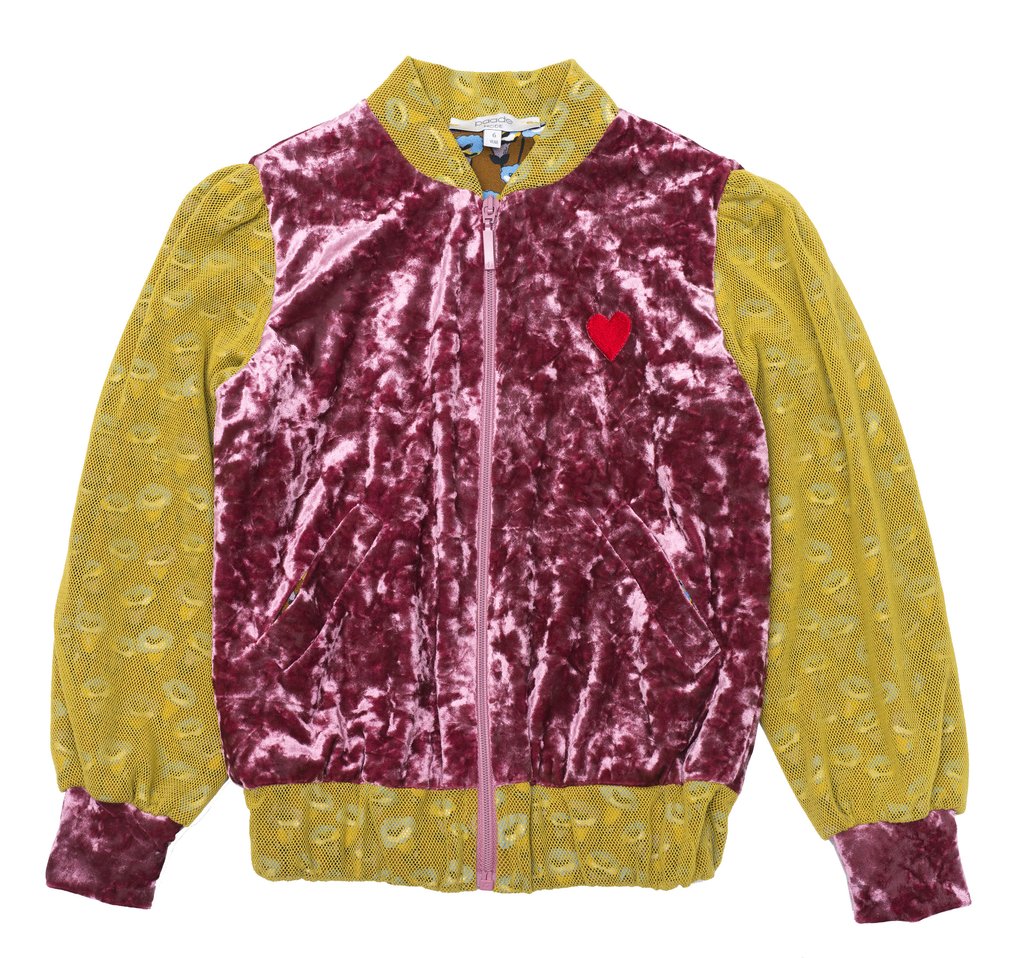 PAADE MODE - Tulle Velvet Bomber Jacket Emily in Pink Green