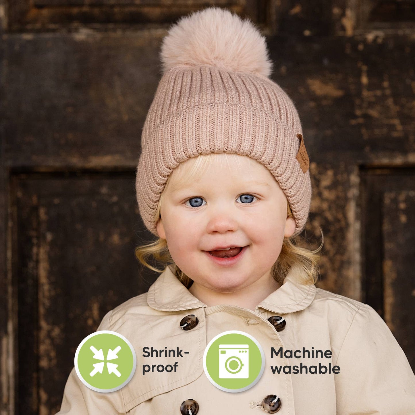 KeaBabies - KeaBabies 2-Pack Pom Knitted Beanie