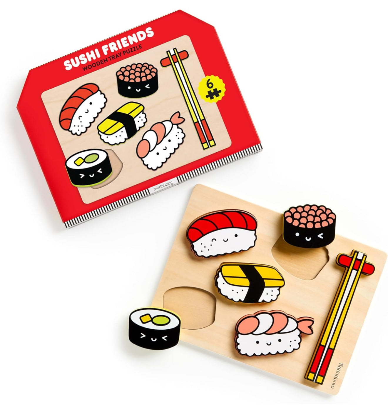 Sushi Friends Wooden Tray Puzzle