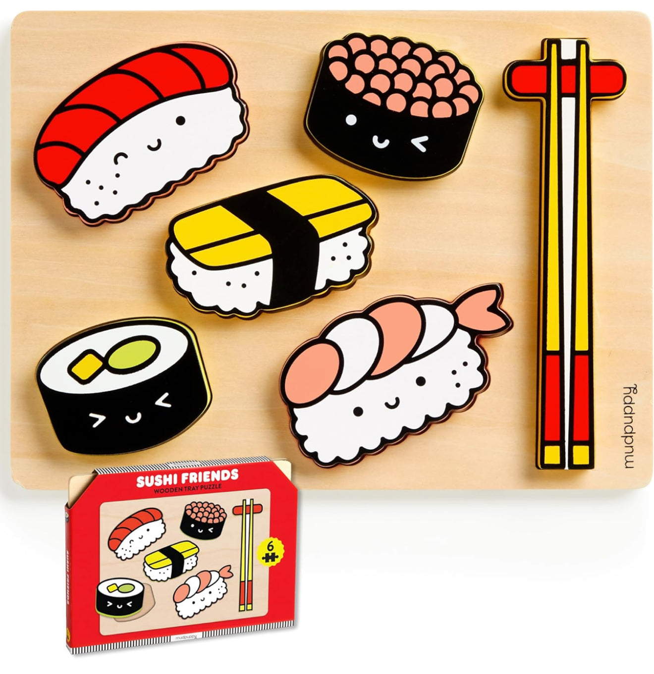Sushi Friends Wooden Tray Puzzle