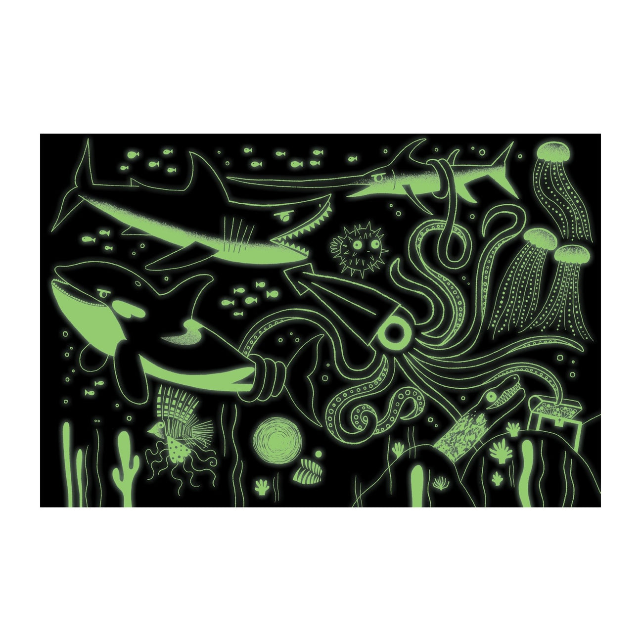 Ocean Predators - Glow in the Dark Puzzle