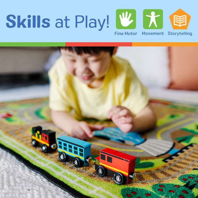 Magnetic Wooden Train Cars