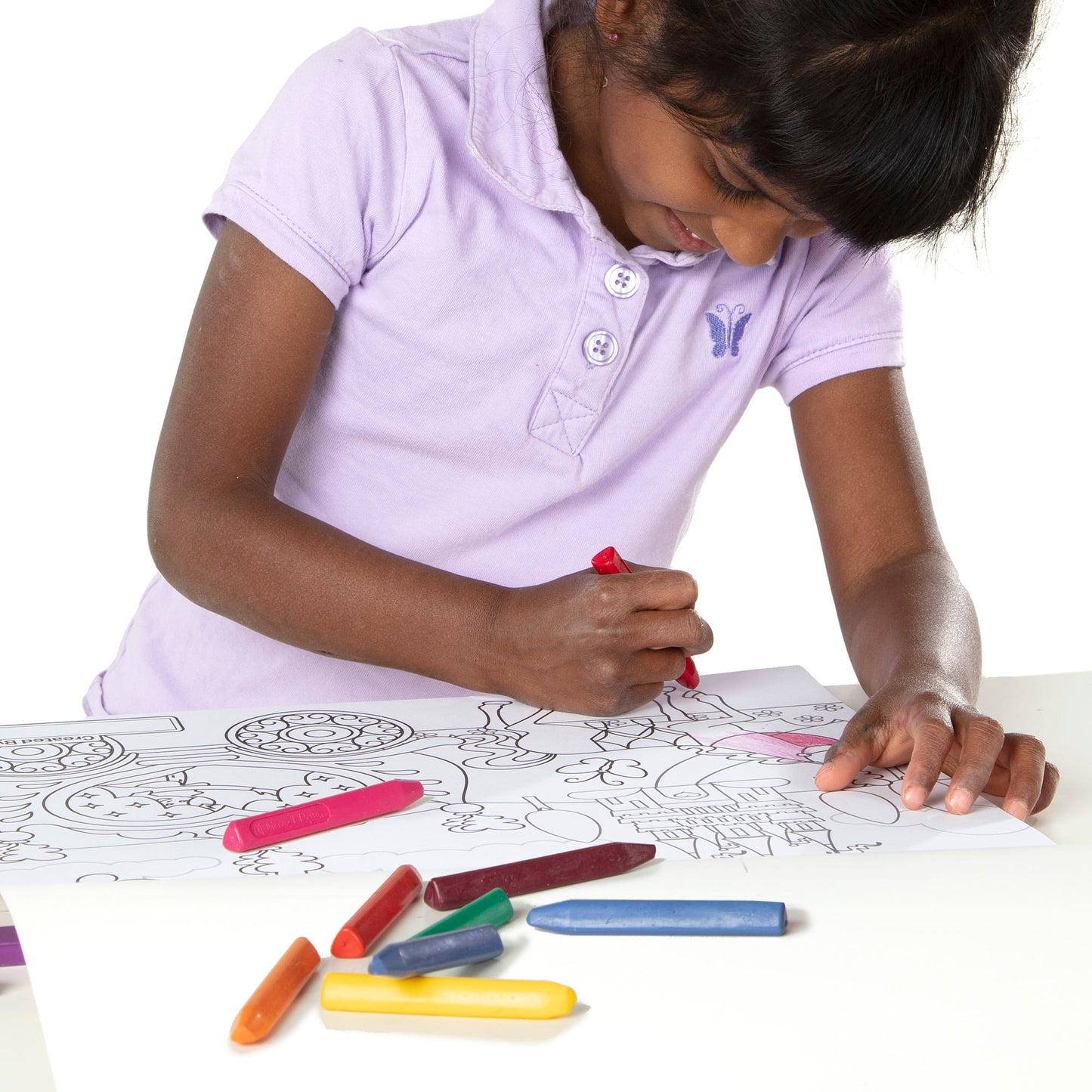 Multi There Jumbo Coloring Pad - Pink