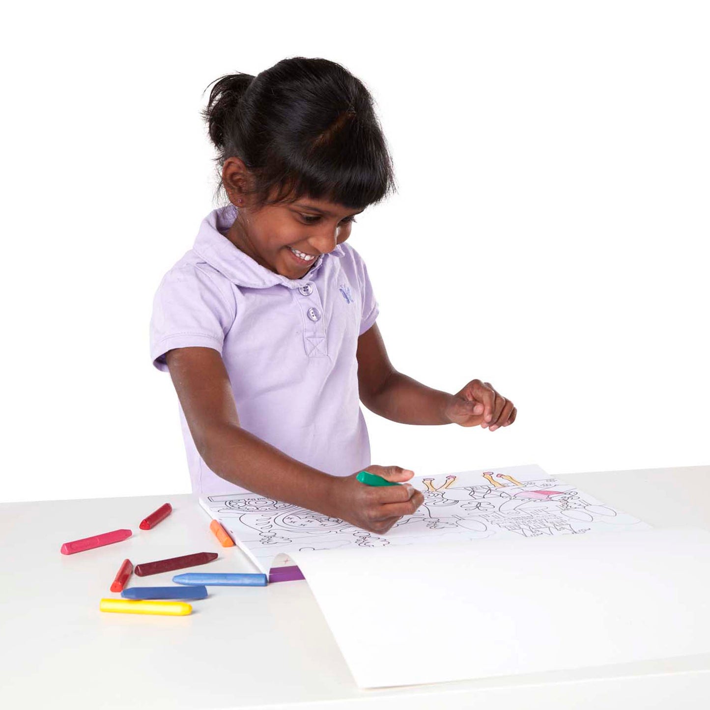 Multi There Jumbo Coloring Pad - Pink