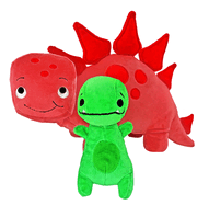 Tiny T. Rex and Pointy Plush Pair - 12.5” Stuffed Animal