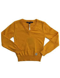 Silvian Heach Junior - Boy V-neck McKay Sweater, Mustard