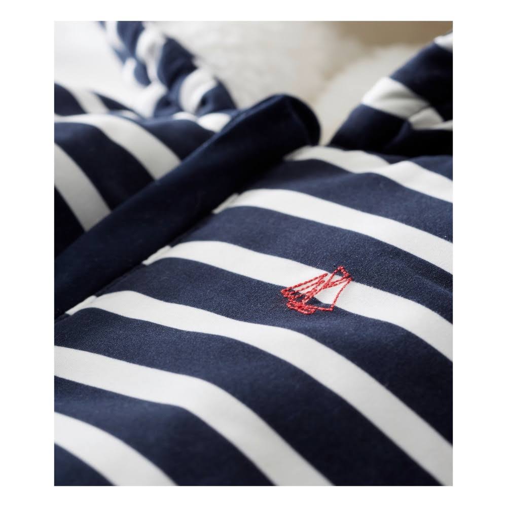 PETIT BATEAU - Telexo Fleece Lined Snowsuit - Navy Blue