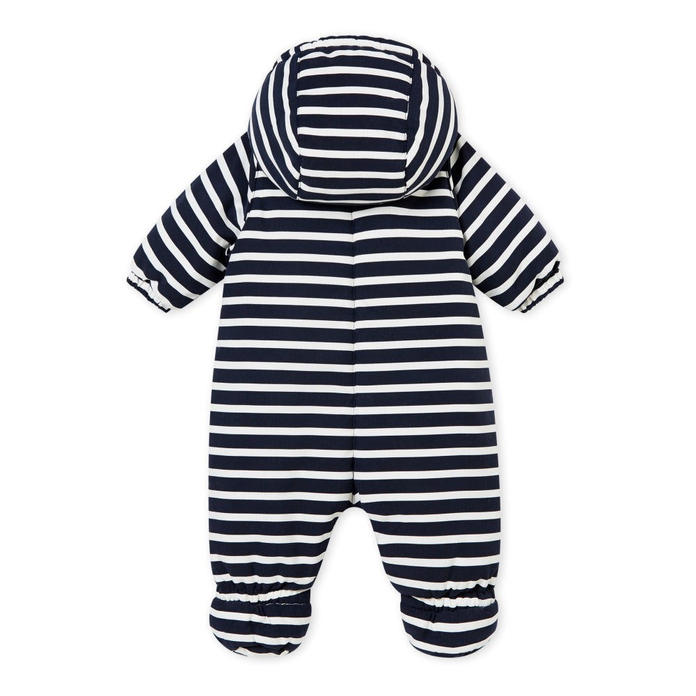PETIT BATEAU - Telexo Fleece Lined Snowsuit - Navy Blue