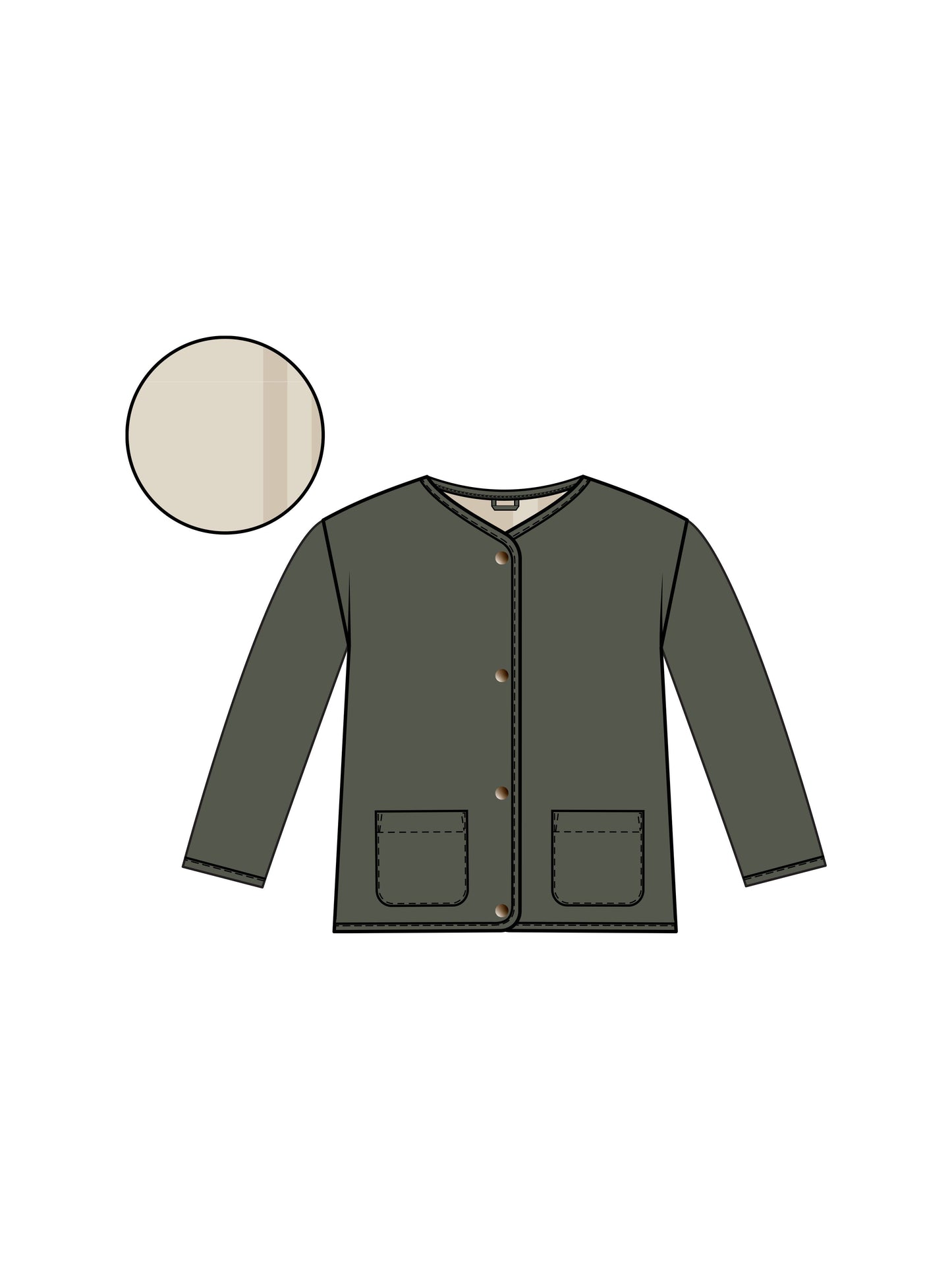 Colored Organics - Organic Baby Blake Corduroy Snap Up Front Jacket - Cypress