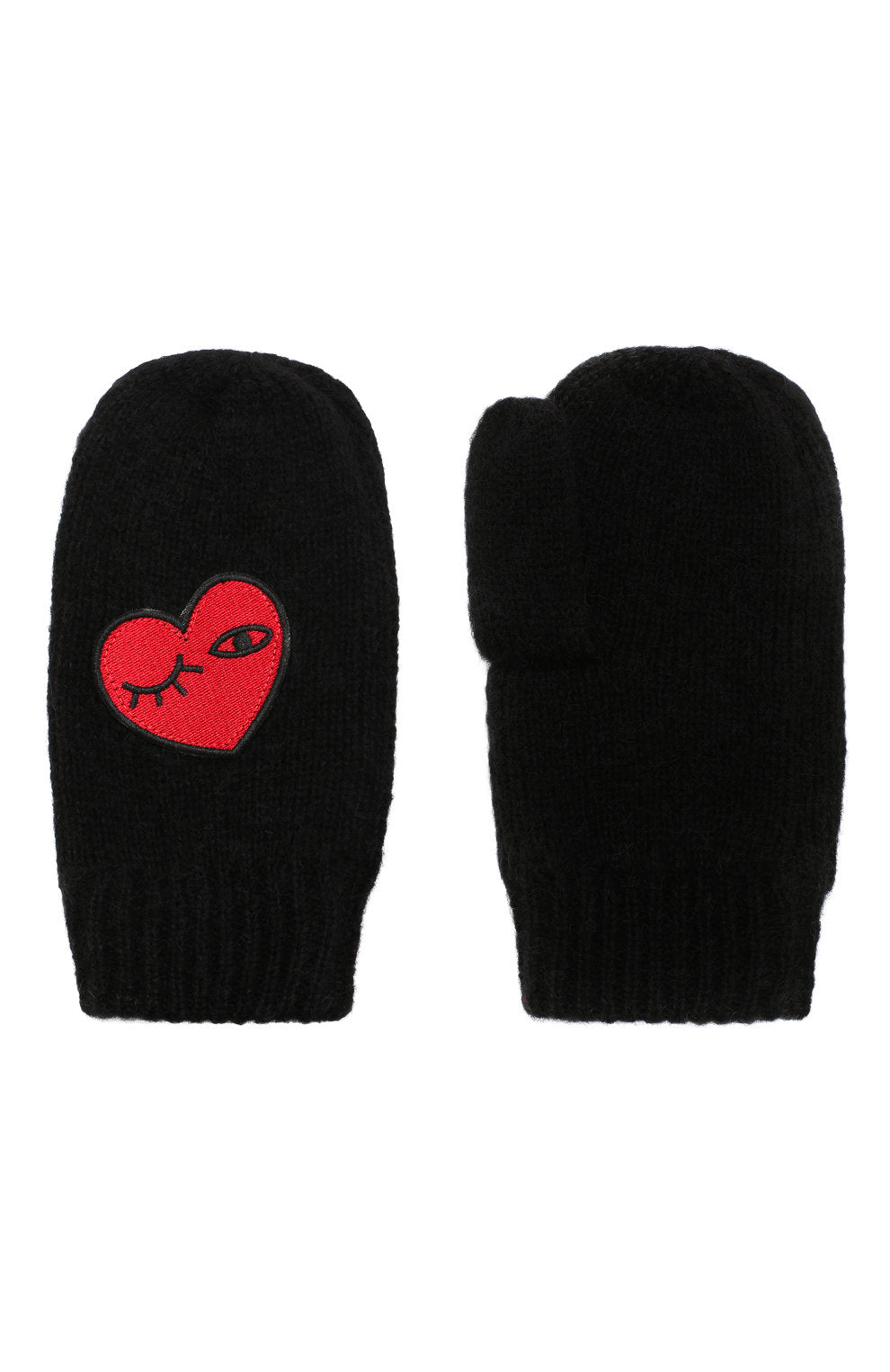 SONIA RYKIEL ENFANT - Wool Mix Kitten Applique Mittens