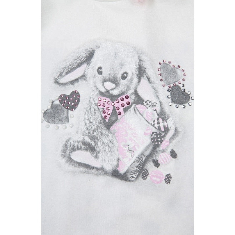 Monnalisa - Baby Girls Jersey Bunny Long Sleeve T-Shirt