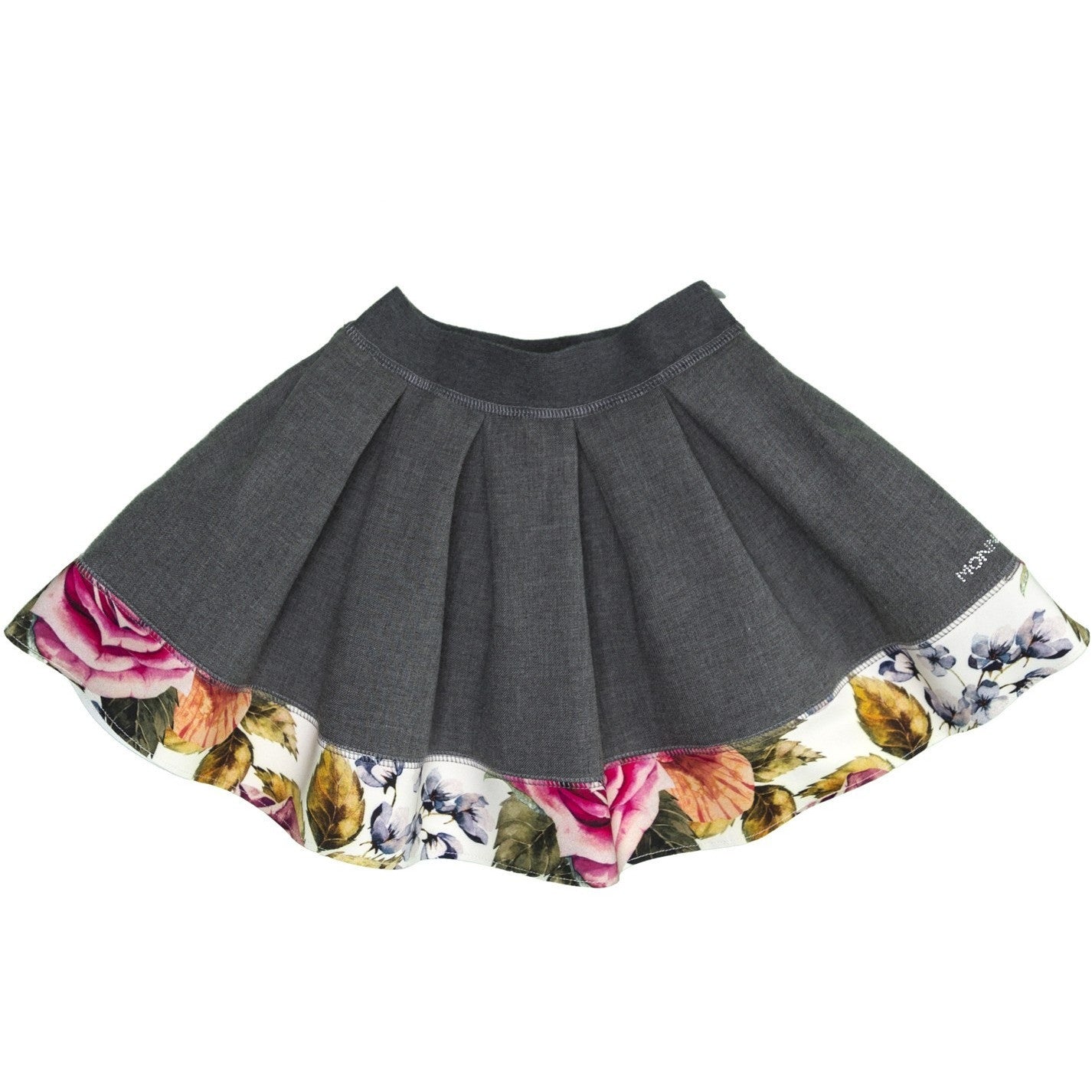 Skirt Folk (fuxia-ocra-multicolor flower) monnalisa neoprene 116713