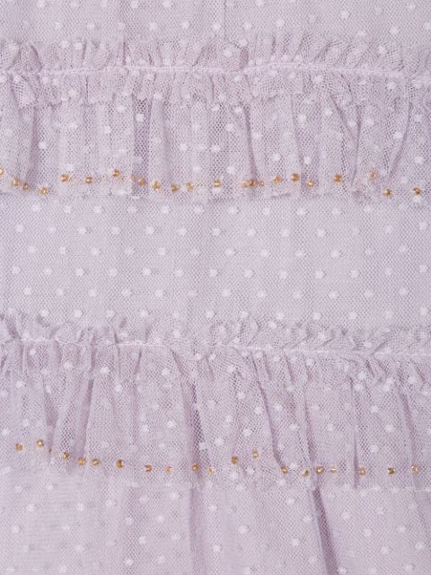 VELVETEEN - Hillary Heather Dot Mesh Blouse