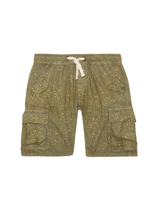 Scotch Shrunk by Scotch Soda - Boys Splatter Khaki Shorts, Green