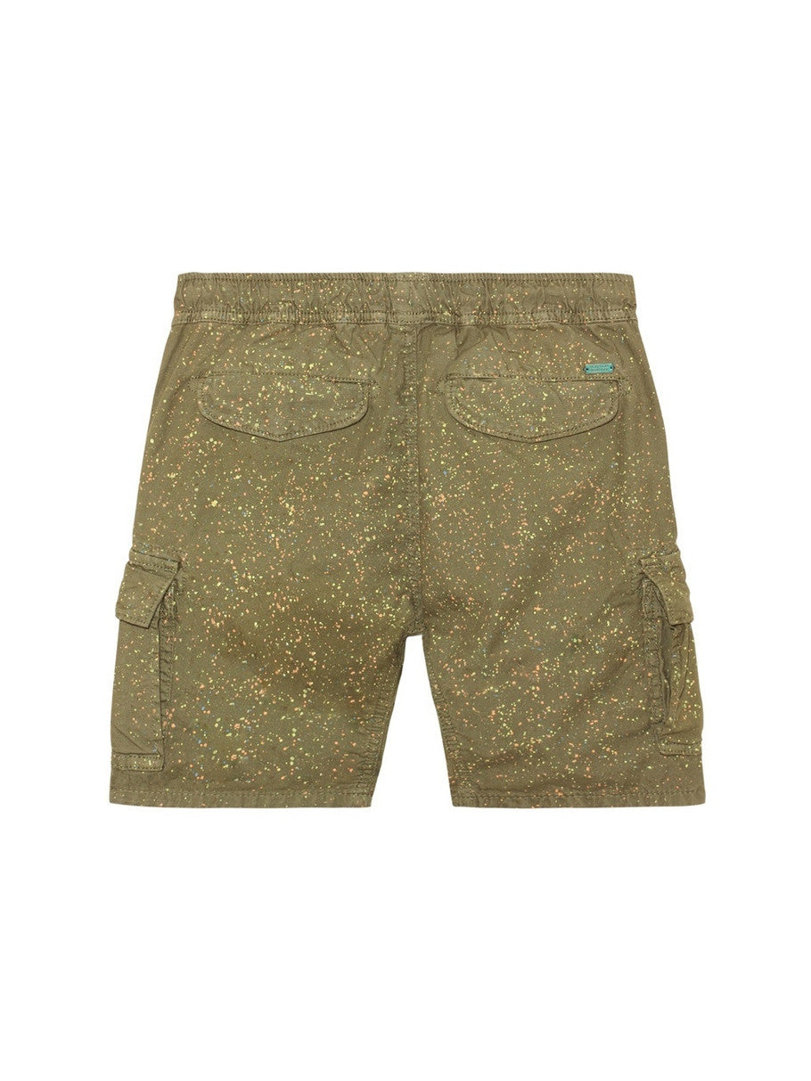 Scotch Shrunk by Scotch Soda - Boys Splatter Khaki Shorts, Green
