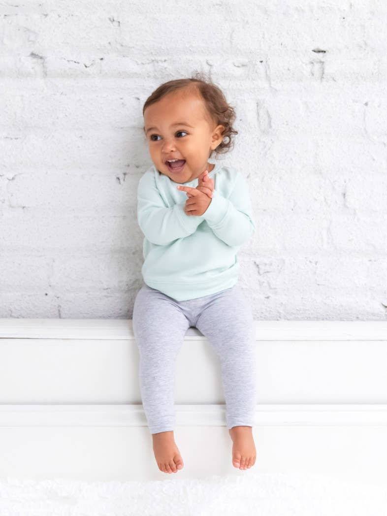 Colored Organics - Organic Baby and Kids Classic Leggings - Heather Grey