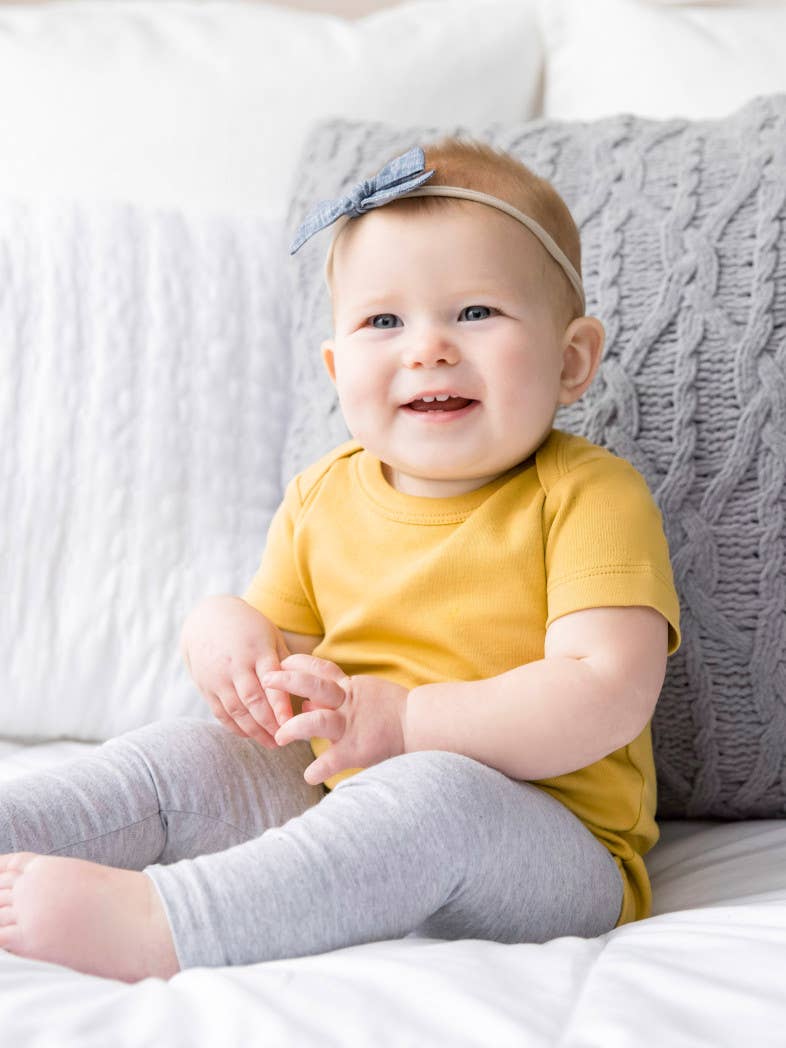 Colored Organics - Organic Baby and Kids Classic Leggings - Heather Grey