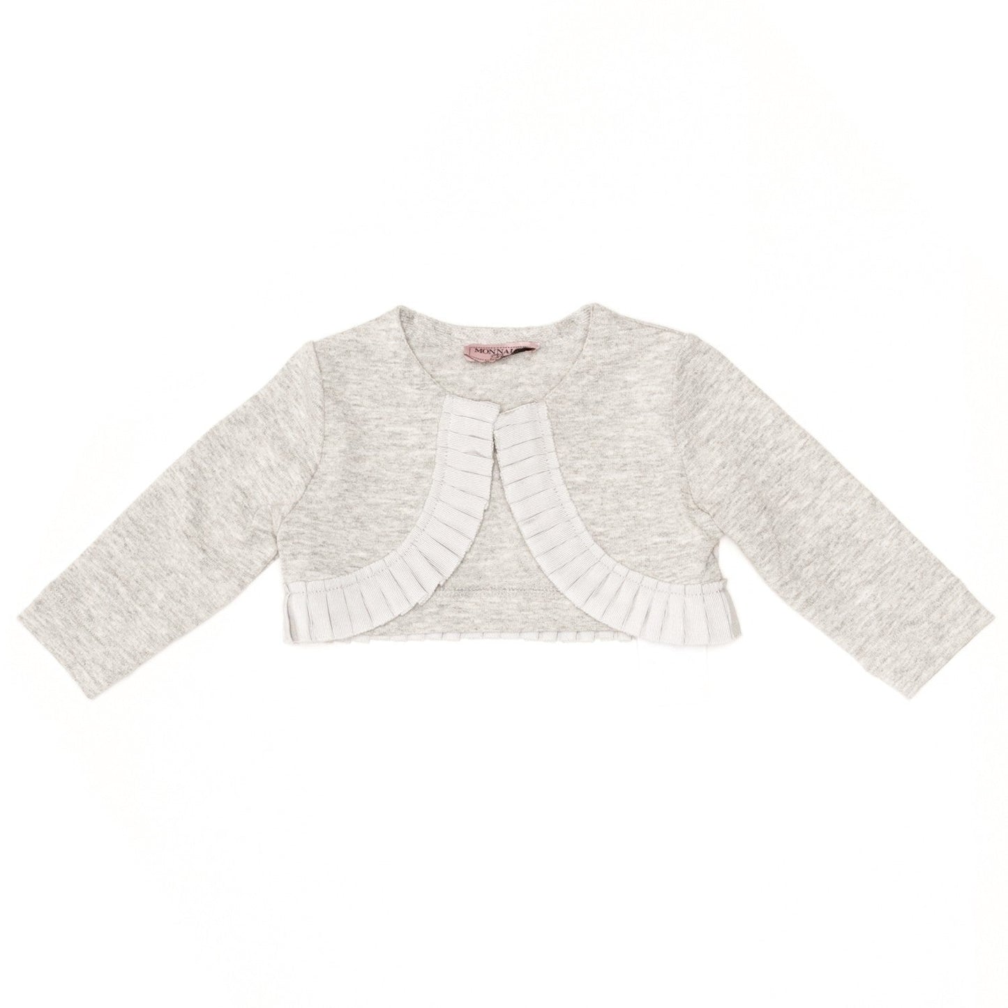Monnalisa Bebe - Baby Girls Crop Mini Cardigan, Grey