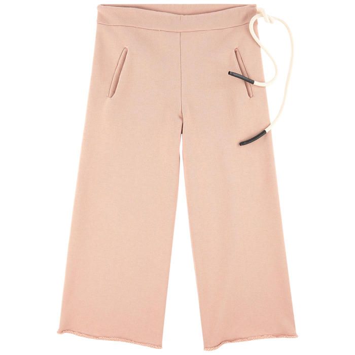 UNLABEL - Wide Leg Terry Fleece Jupiter Pants, Peach