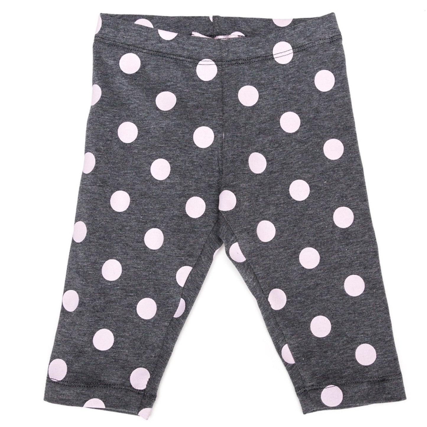 Monnalisa - Baby Girls Pink Polka Dot Leggings, Grey - 18M
