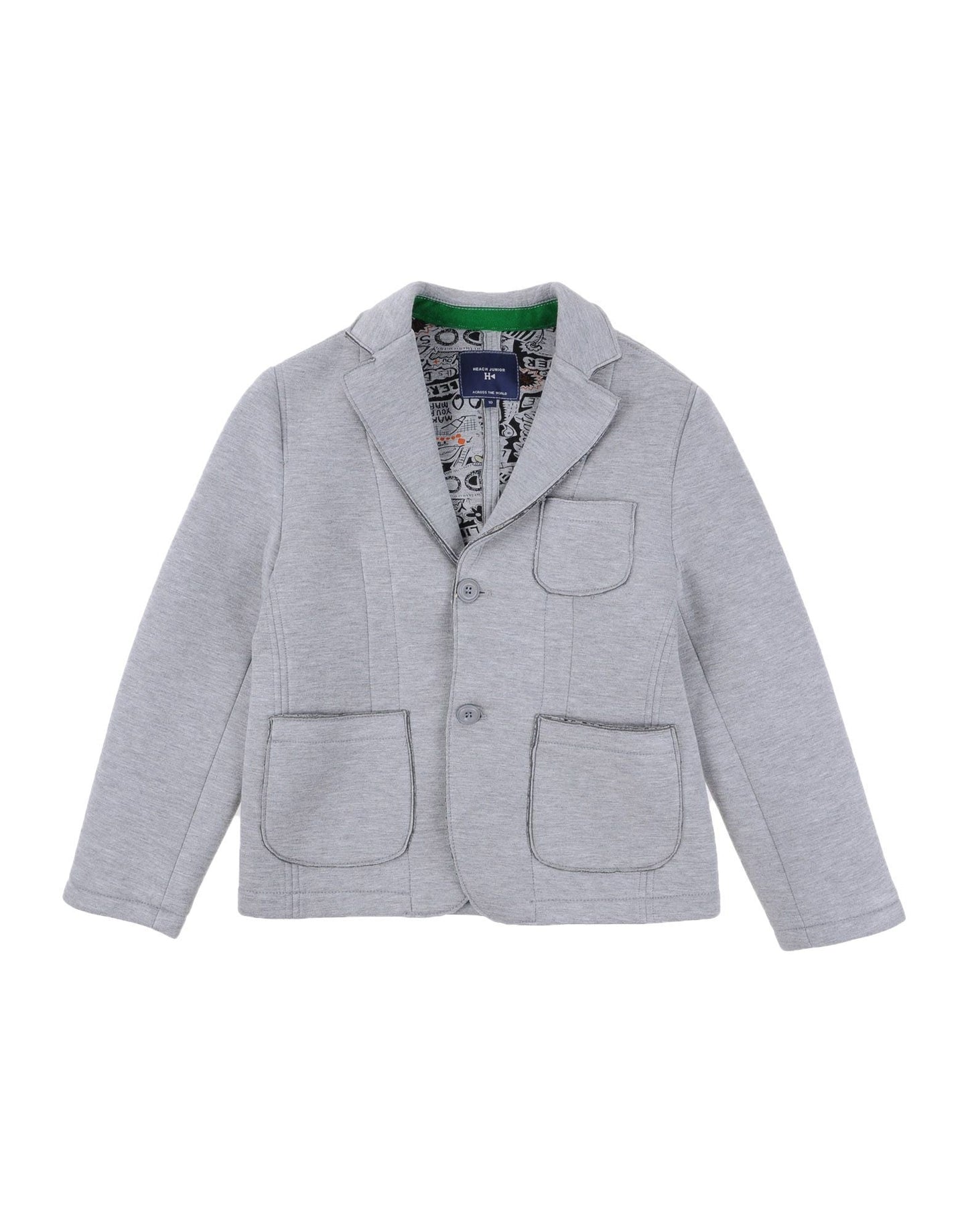 Silvian Heach Junior - Boys Neoprene Beard Jacket, Grey - 12Y