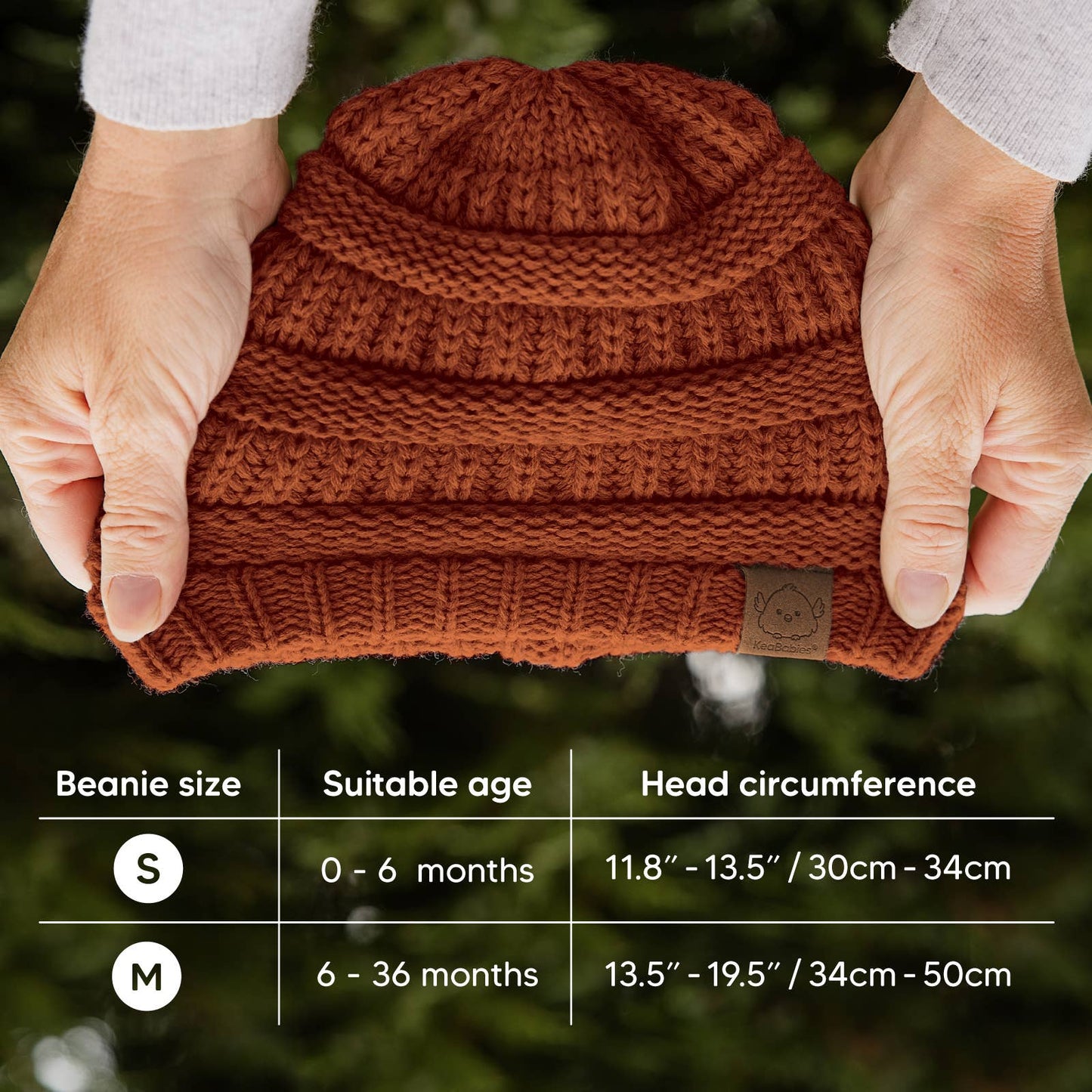 KeaBabies 3-Pack Warmzy Baby Beanies (Rhythm, M)