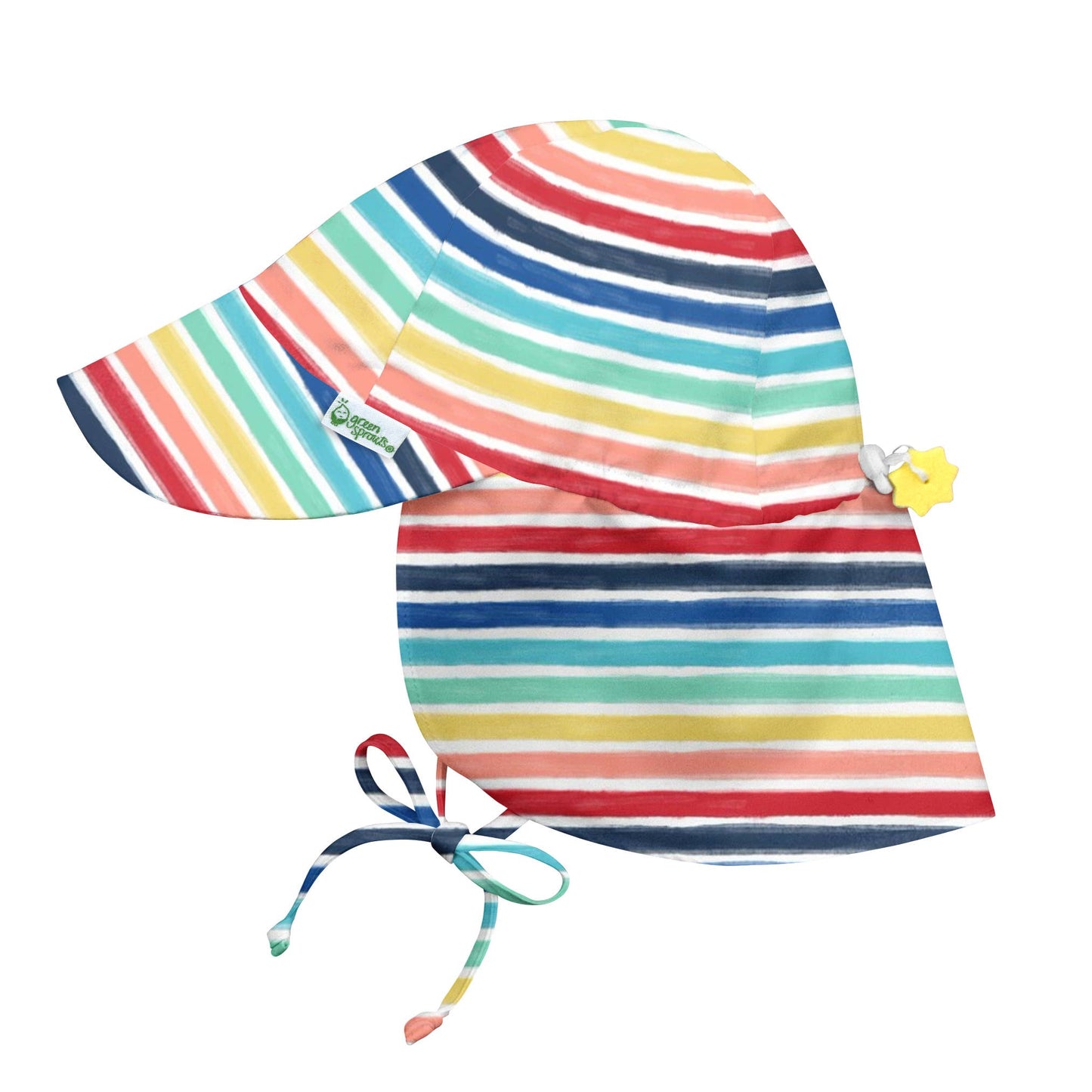 Green Sprouts - Flap Sun Protection Hat - Fresh Prints - Sun hat