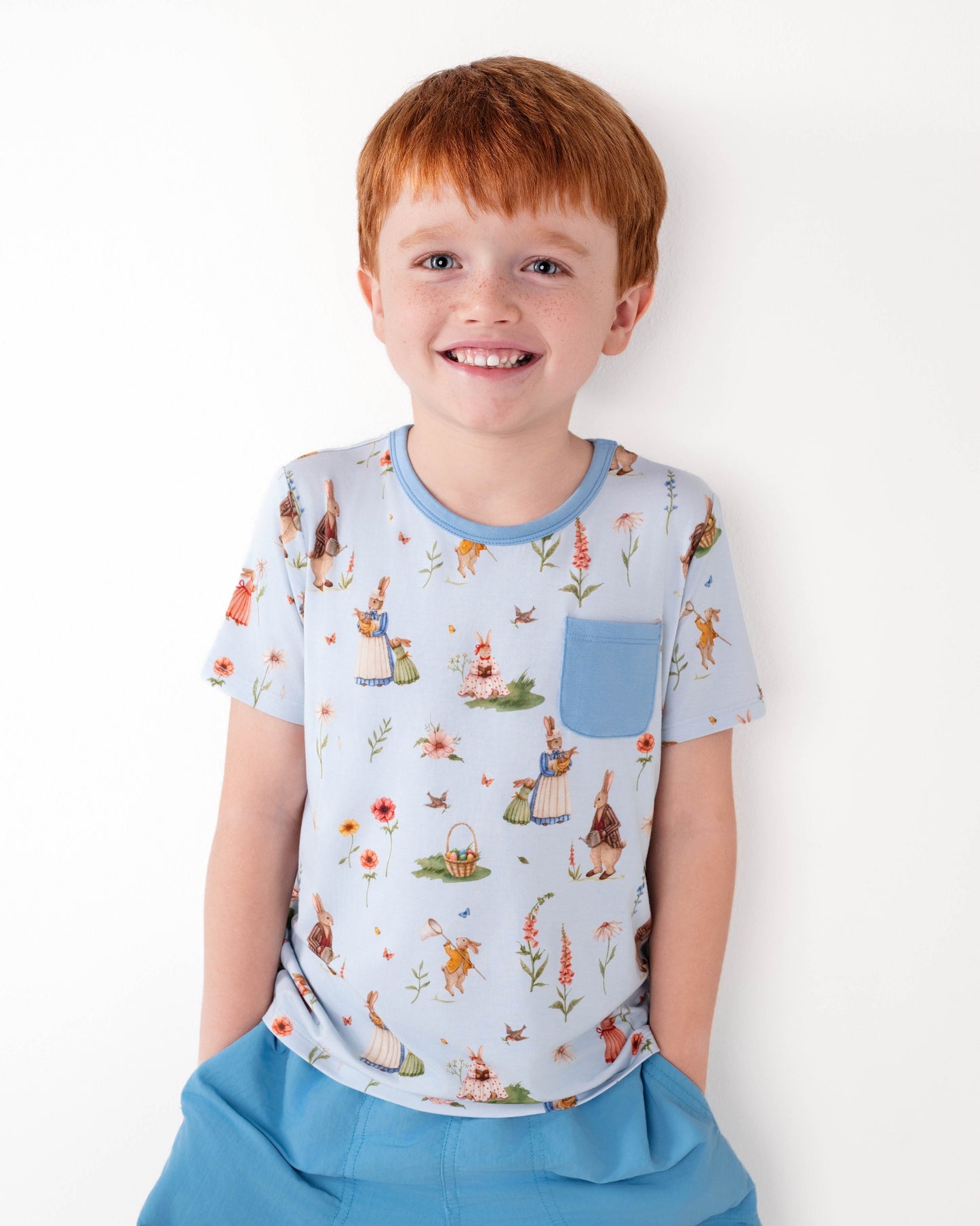 Don’t Worry, Be Hoppy ( Rabbit )Kids' Short Sleeve T-shirt