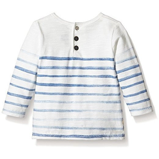 Jean Bourget - Baby Girl Tiny Fille Casual Chic Stars and Stripes Tee, White