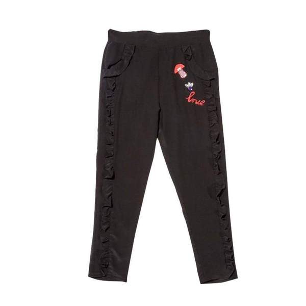 SONIA RYKIEL ENFANT - Badina Black Ruffled Pant