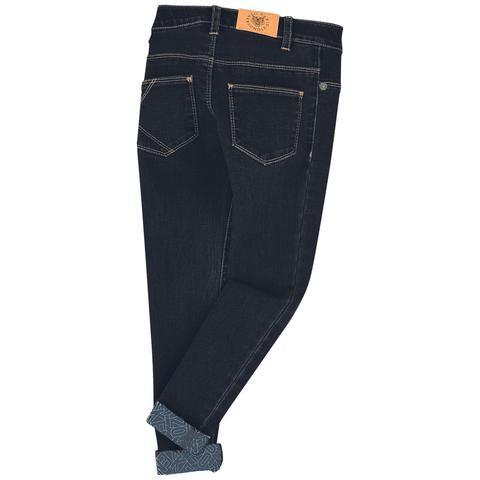 KENZO -  Kids Holiday Edition Skinny Dark Blue Jeans With Abstract Cuff Detail