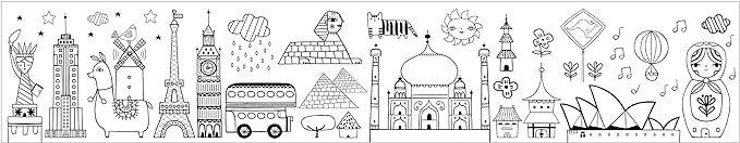 Around the World Mini Coloring Roll