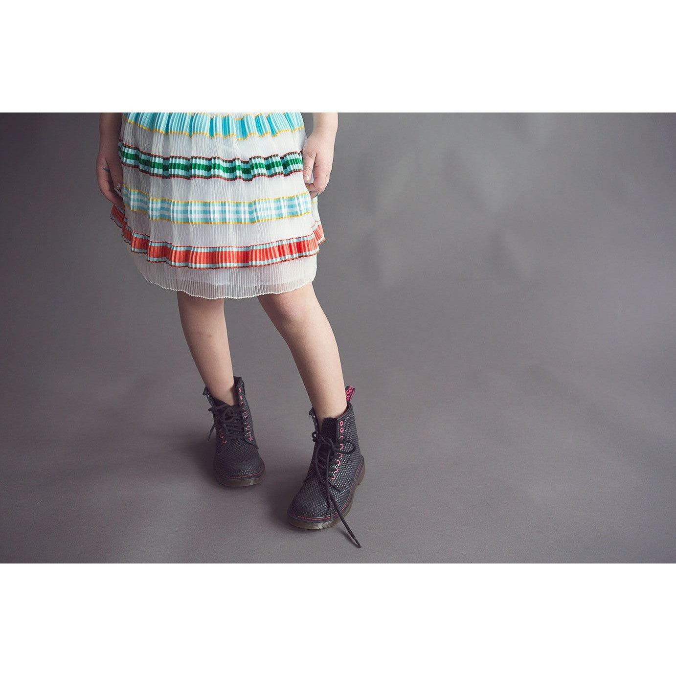 MiMiSol - Girls Stripes Skirt - 4Y