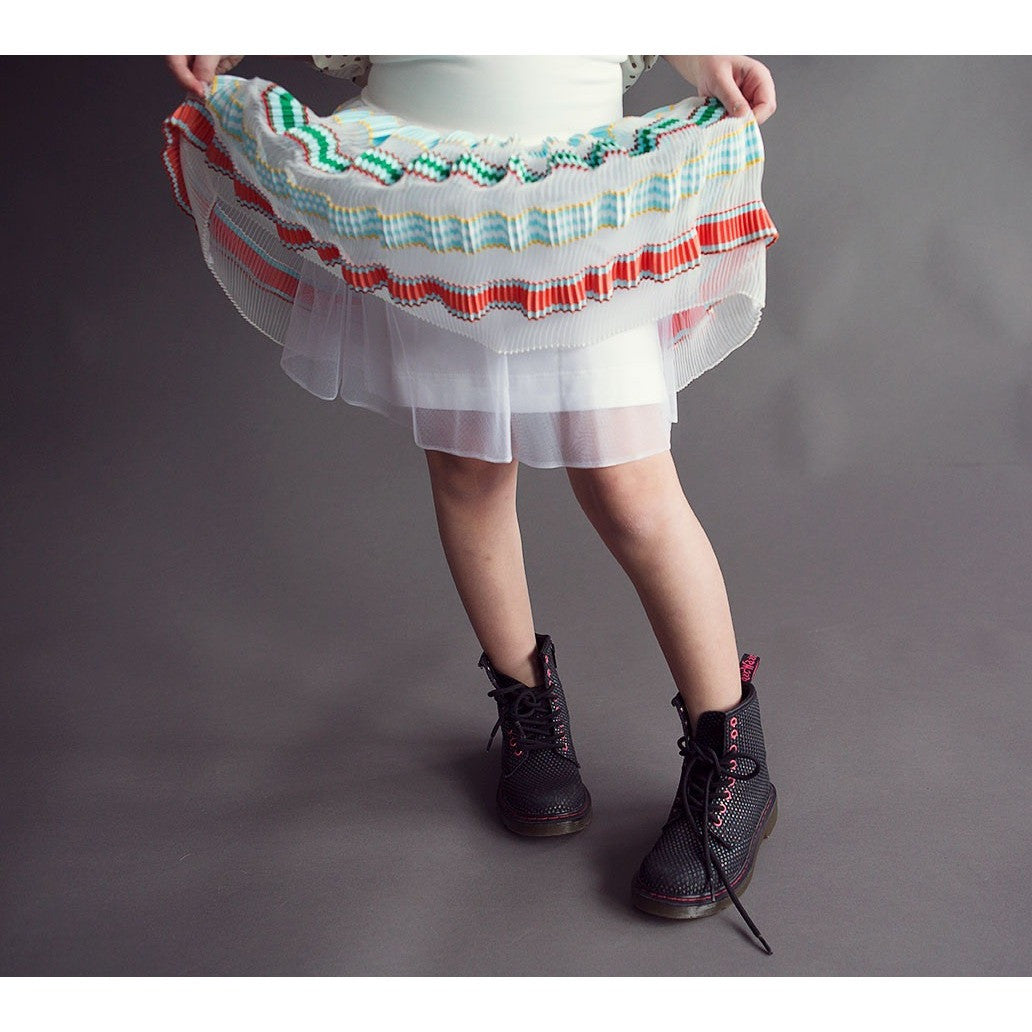 MiMiSol - Girls Stripes Skirt - 4Y