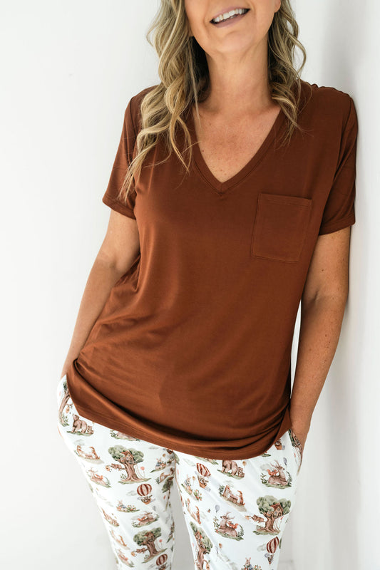 Nature's Nook Women's Solid Short Sleeve T-shirt BDLJ