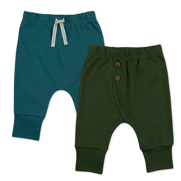 Mac & Moon 2-Pack Organic Cotton Olive & Blue Pant