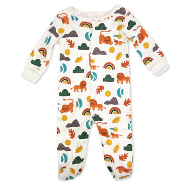 Mac & Moon Organic Cotton Sleep & Play in Lion Print