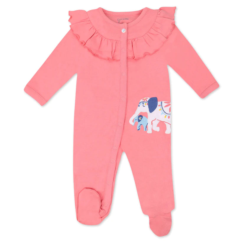 2-Pack Organic Cotton Sleep & Play in Elephant Blooms Print