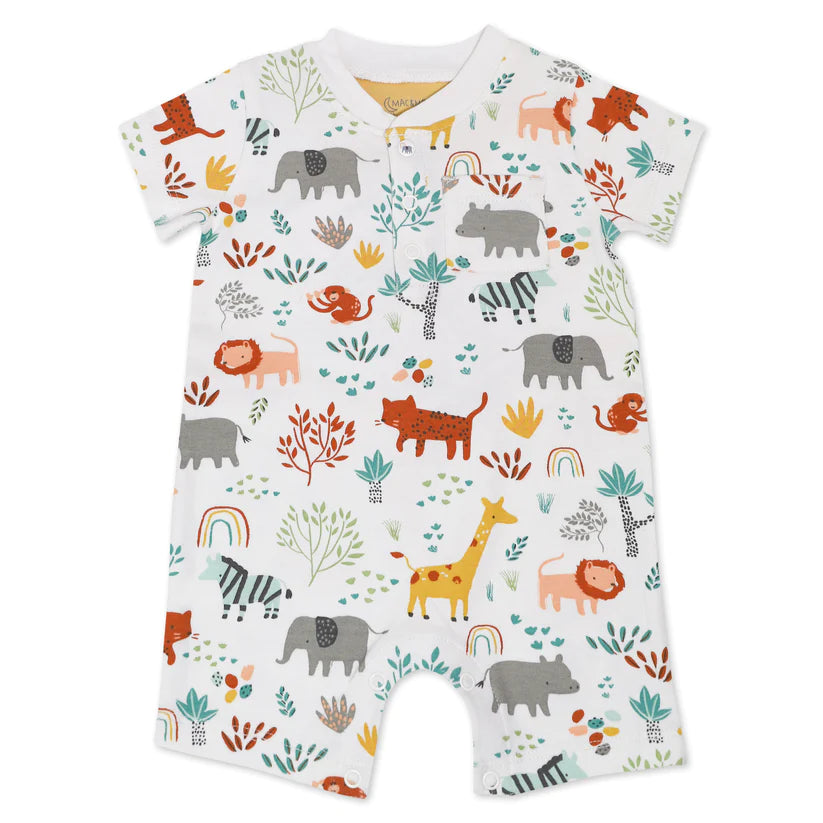 Organic Cotton 2-Pack Romper in Safari Pals Print