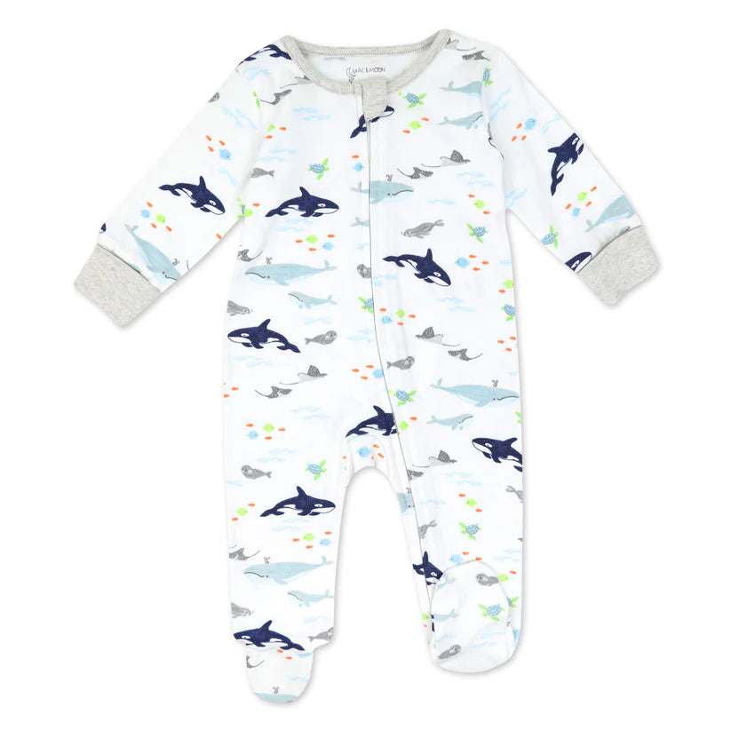 Organic Cotton 2-Pack Sleep & Play in Sweet Sea Life Print