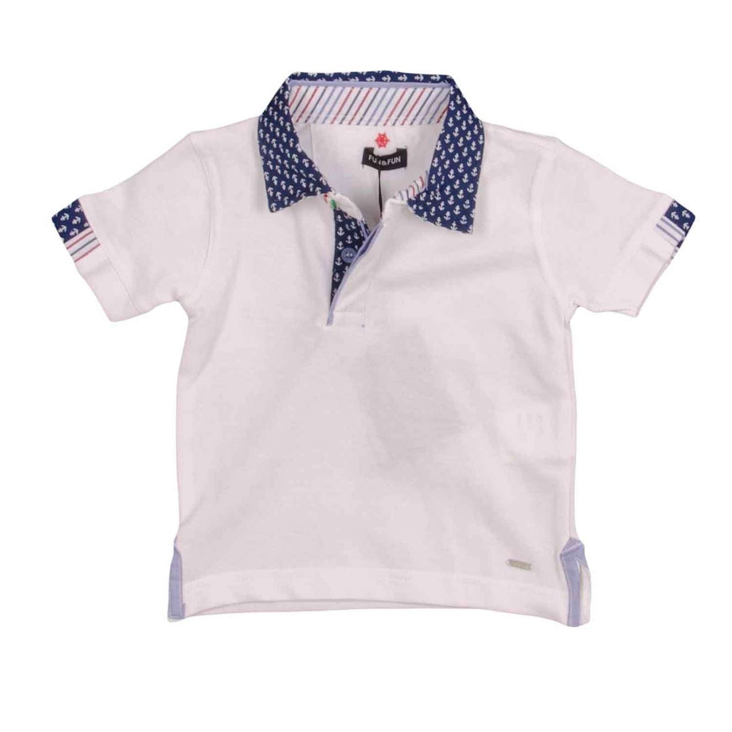 Fun&Fun - Baby Boys Polo Shirt With Anchors