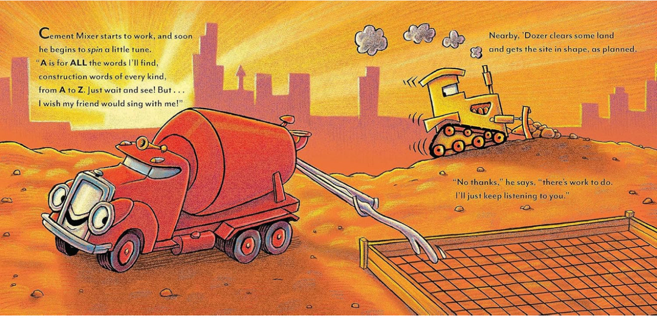 Goodnight, Goodnight, Construction Site: Cement Mixer's ABC