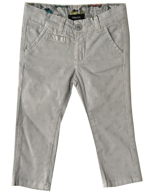 Fun&Fun -  Baby Boys Adjustable Waist Dress Pants, Light Grey